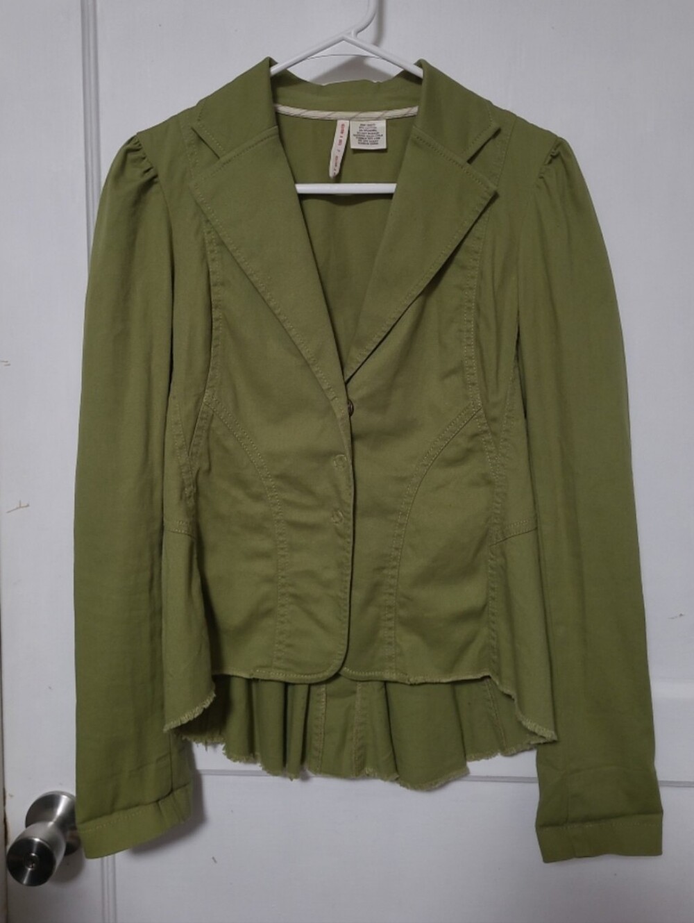 Tom K Nguyen Olive Green Tailored Jacket 4 SMALL